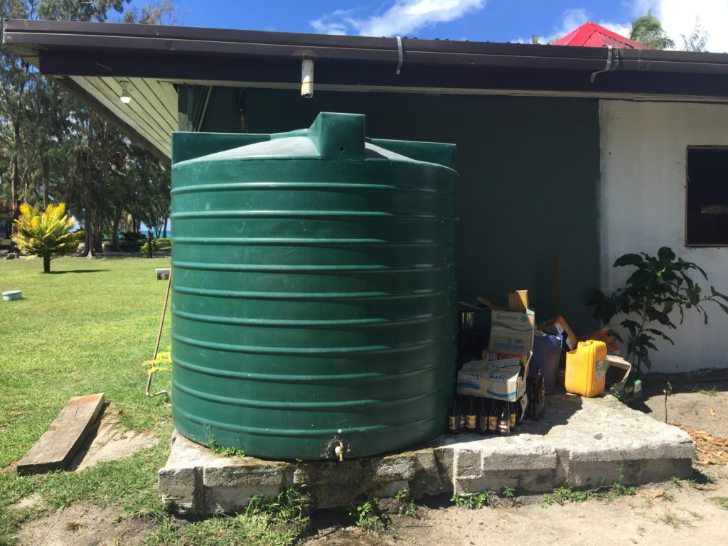A water tank on Nacula Island, Fiji